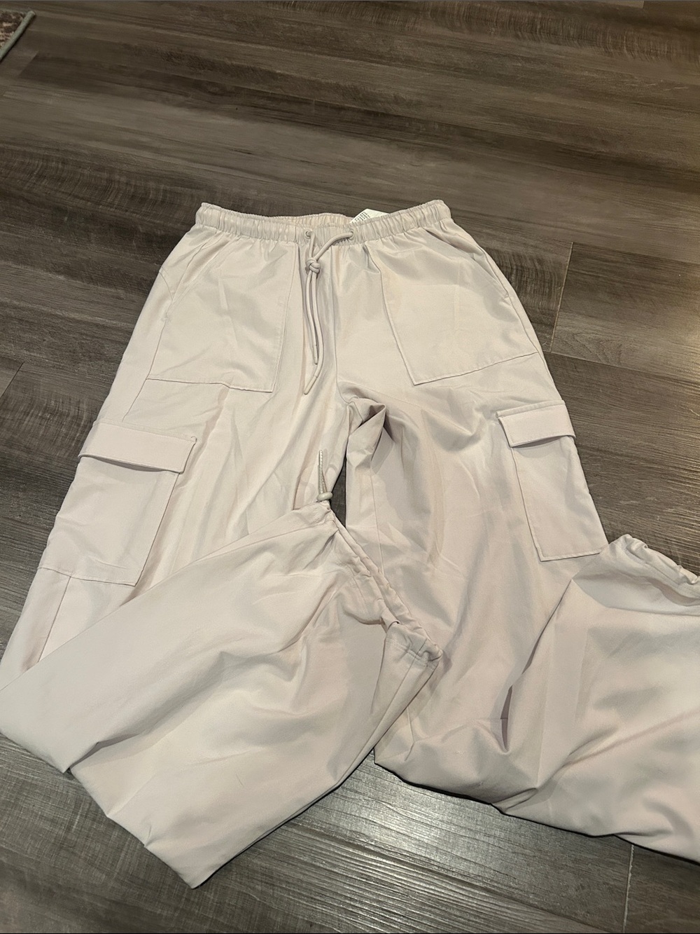 Gilly Hicks Pale Gray Cargo Track Joggers